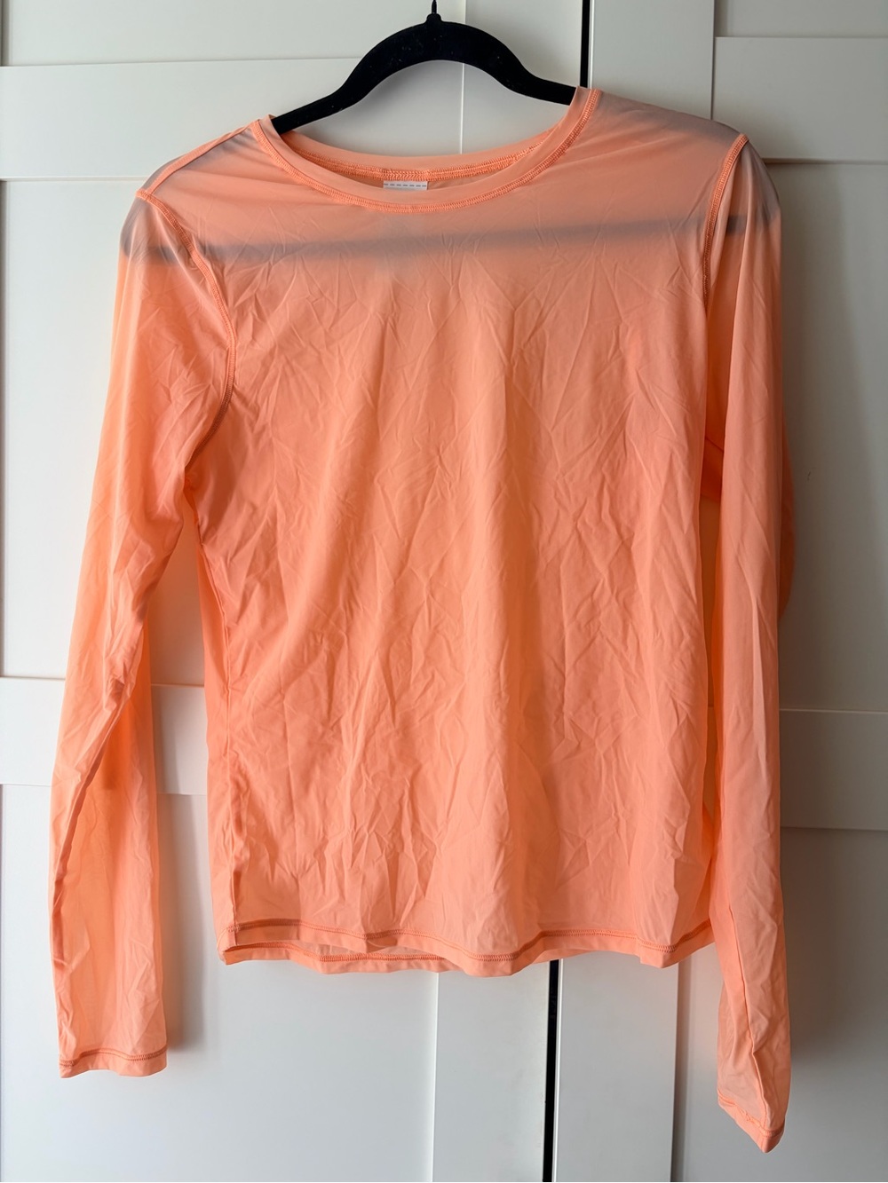 Athleta Long Sleeve Tee in Peachy Coral
